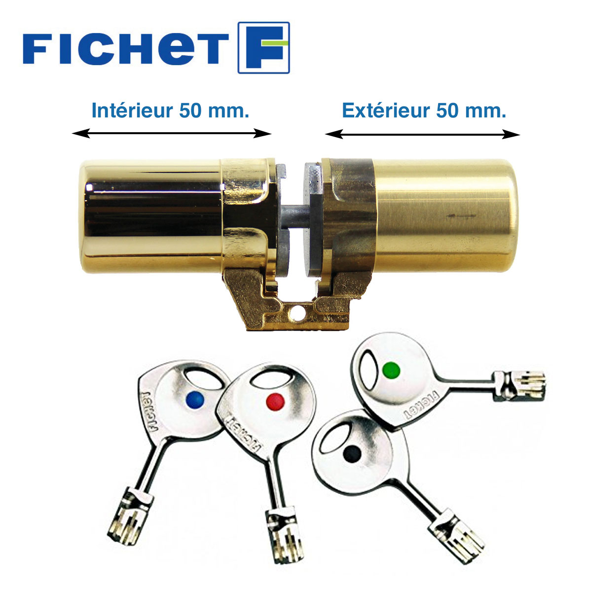 Cylindre Fichet Monobloc 787 Z Pour FORGES P102